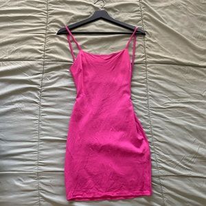 🍁 Hot pink backless mini dress